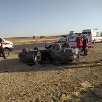 واژگونی خودرو در جاده بجنورد - شیروان ۲ کشته برجا گذاشت