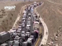 ترافیک شدید خودرو پس از کوچ ۹۰ هزار آواره ارمنی