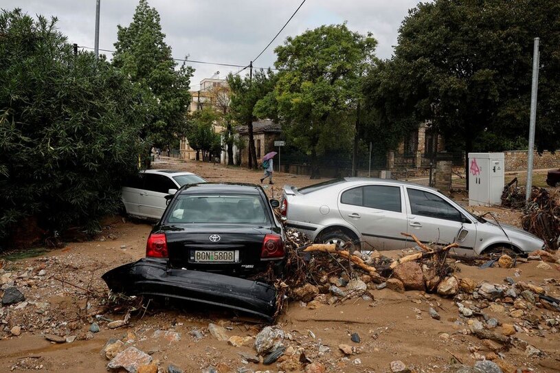 خسارات توفان الیاس در یونان