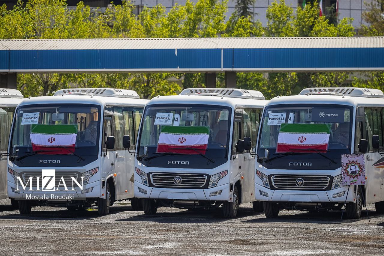 آیین بهره‌برداری از طرح نوسازی حمل‌ونقل عمومی تهران