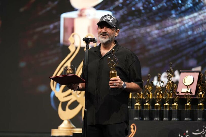هنرمندان در مراسم اهدای جوایز جشن حافظ