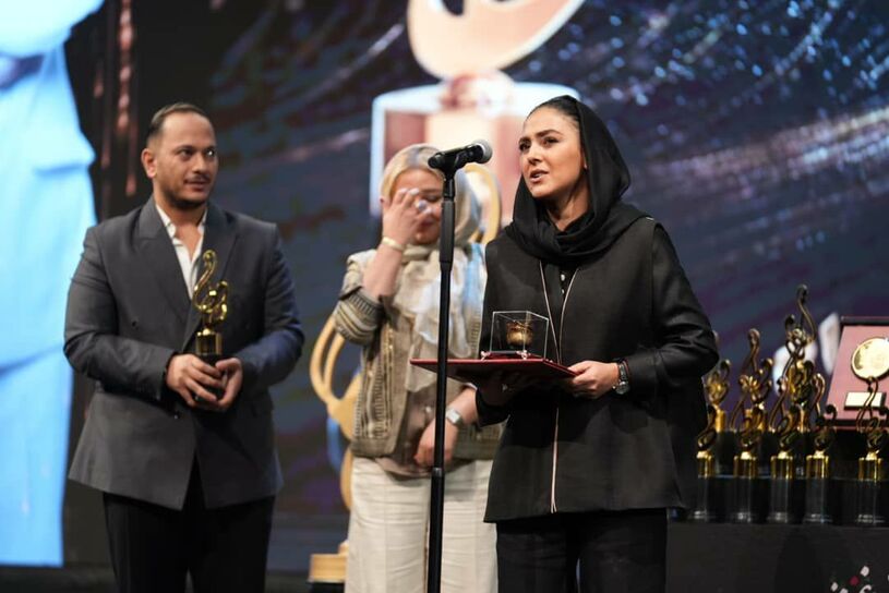 هنرمندان در مراسم اهدای جوایز جشن حافظ