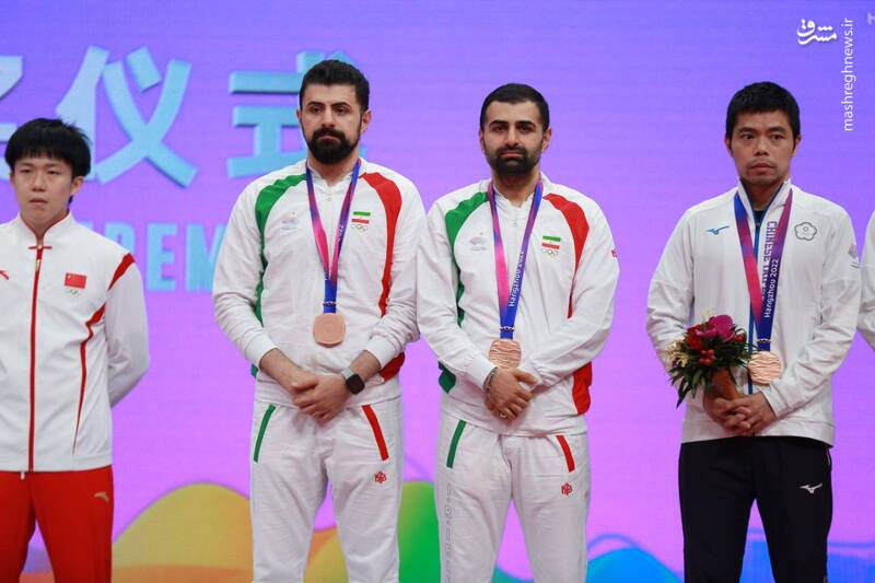 عکس/ کسب مدال برنز توسط برادران عالمیان در بازی‌های آسیایی