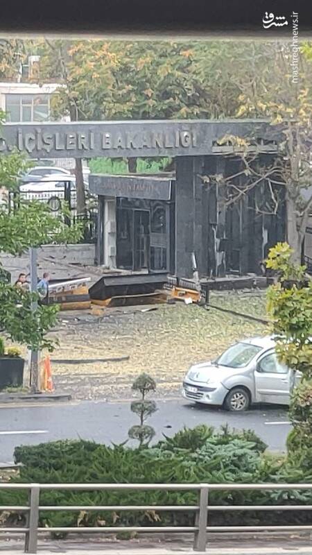 تصاویری از عملیات انتحاری مقابل ساختمان وزارت کشور ترکیه