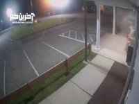 حمله به اداره پلیس در نیوجرسی آمریکا با ورود خودرو!