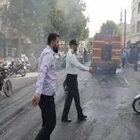حریق ساختمانی در مریوان؛ شهروندان گرفتار در ساختمان نجات یافتند