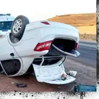 واژگونی مرگبار سواری ساینا در جاده بجنورد - شیروان