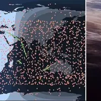 نمایی جذاب از گردش ماهواره های استارلینک به دور زمین 
