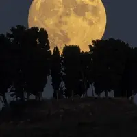 تصویر روز ناسا؛ «ماه برداشت» بر فراز توسکانی