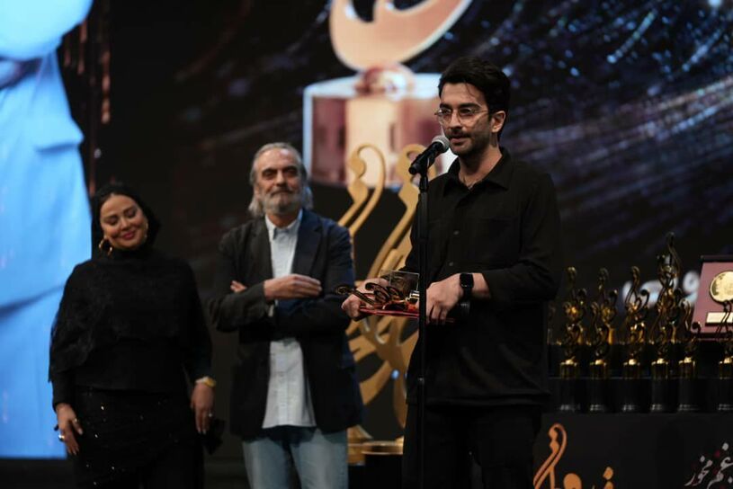 هنرمندان در مراسم اهدای جوایز جشن حافظ