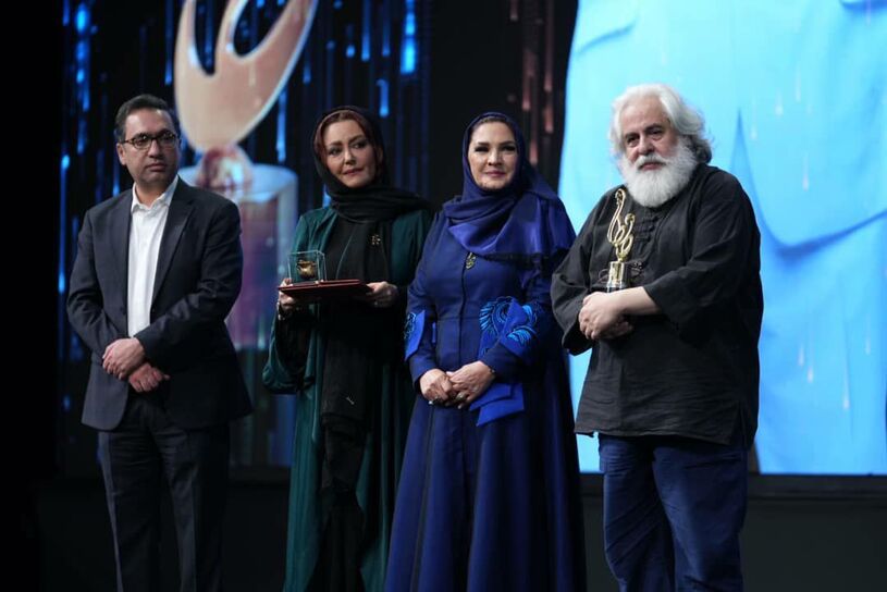 هنرمندان در مراسم اهدای جوایز جشن حافظ