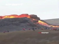فوران آتشفشان «گرینداویک» در ایسلند
