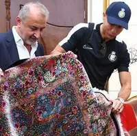 فرش نفیس ایرانی در خانه رونالدو