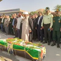 تشییع و خاکسپاری پیکر پاک شهید فراجای بوشهر در کازرون