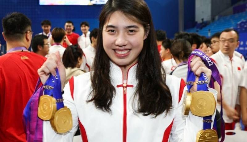 شناگر زن چینی، پرافتخارترین ورزشکار بازی‌های آسیایی 2022