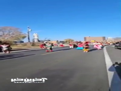 راهپیمایی بومیان آمریکایی در حمایت از فلسطین