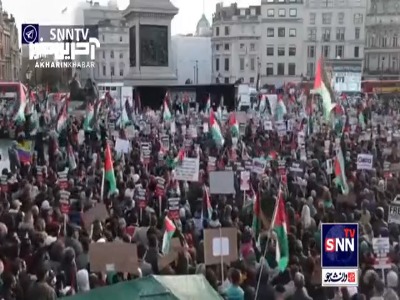 تجمع بزرگ مردم پاریس در حمایت از مردم فلسطین