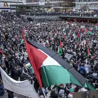 تظاهرات باشکوه مردم سوئد در حمایت از غزه