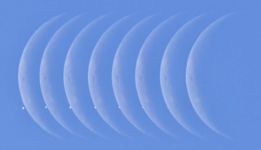 تصویر روز ناسا؛ دیدار ماه با ستاره صبح در روز