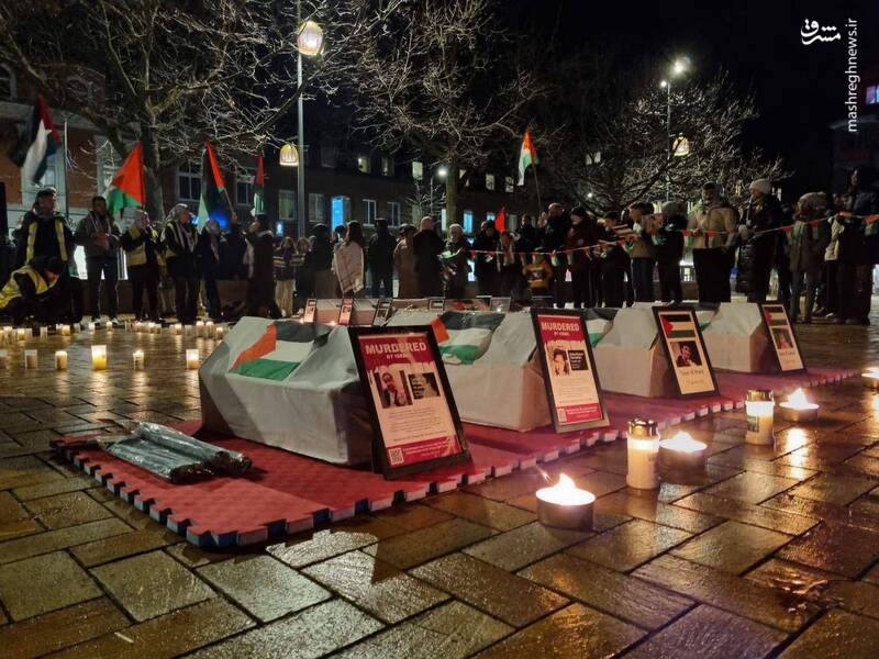 عکس/ همبستگی سوئدی‌ها با مردم مظلوم فلسطین