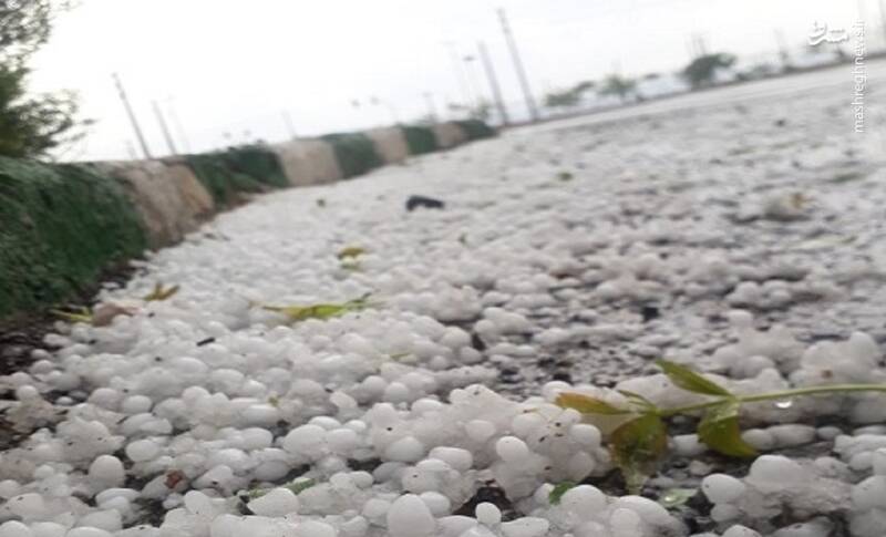بارش شدید تگرگ در عربستان