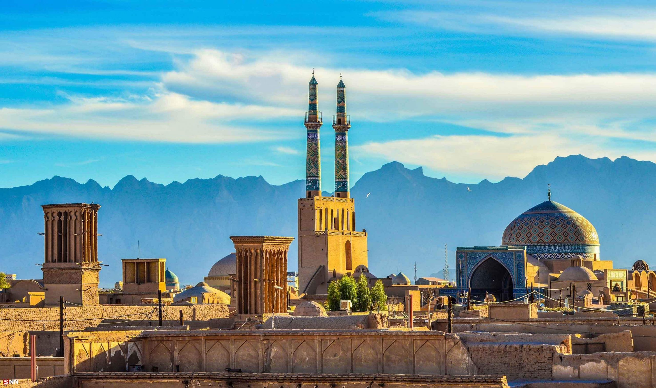 نمایی زیبا از مسجد جامع یزد