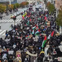 راهپیمایی سوئدی‌ها در حمایت از مردم فلسطین