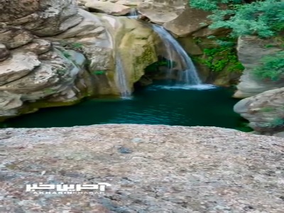 نمایی زیبا از آبشار کبوترلون در زاگرس زیبا