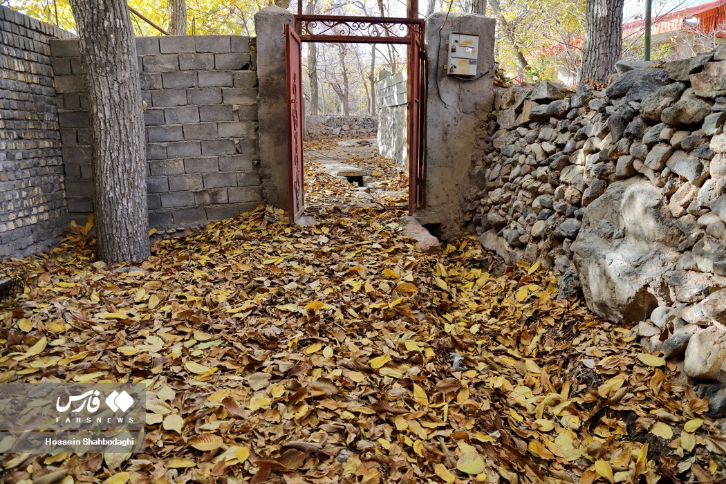 طبیعت پاییزی روستایی در قم