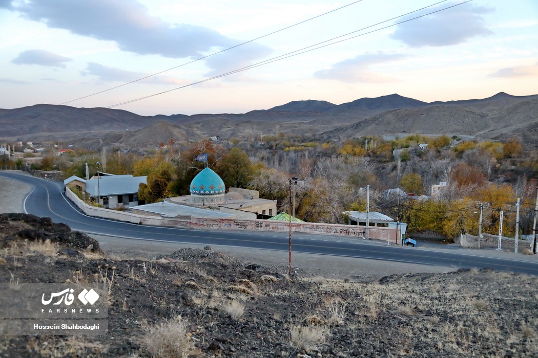 طبیعت پاییزی روستایی در قم