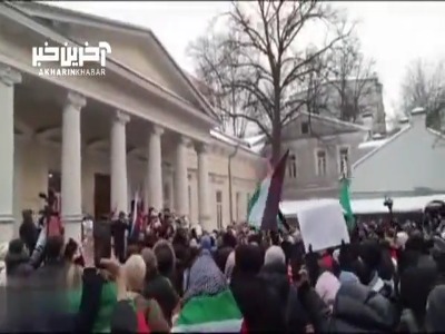تجمع مردم روسیه در روز جهانی همبستگی با فلسطین