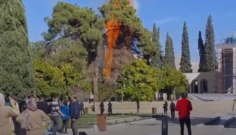 آتشسوزی در آرامگاه سعدی