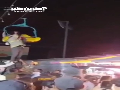 سرنگون شدن یک امدادگر در حین نجات دختر بچه
