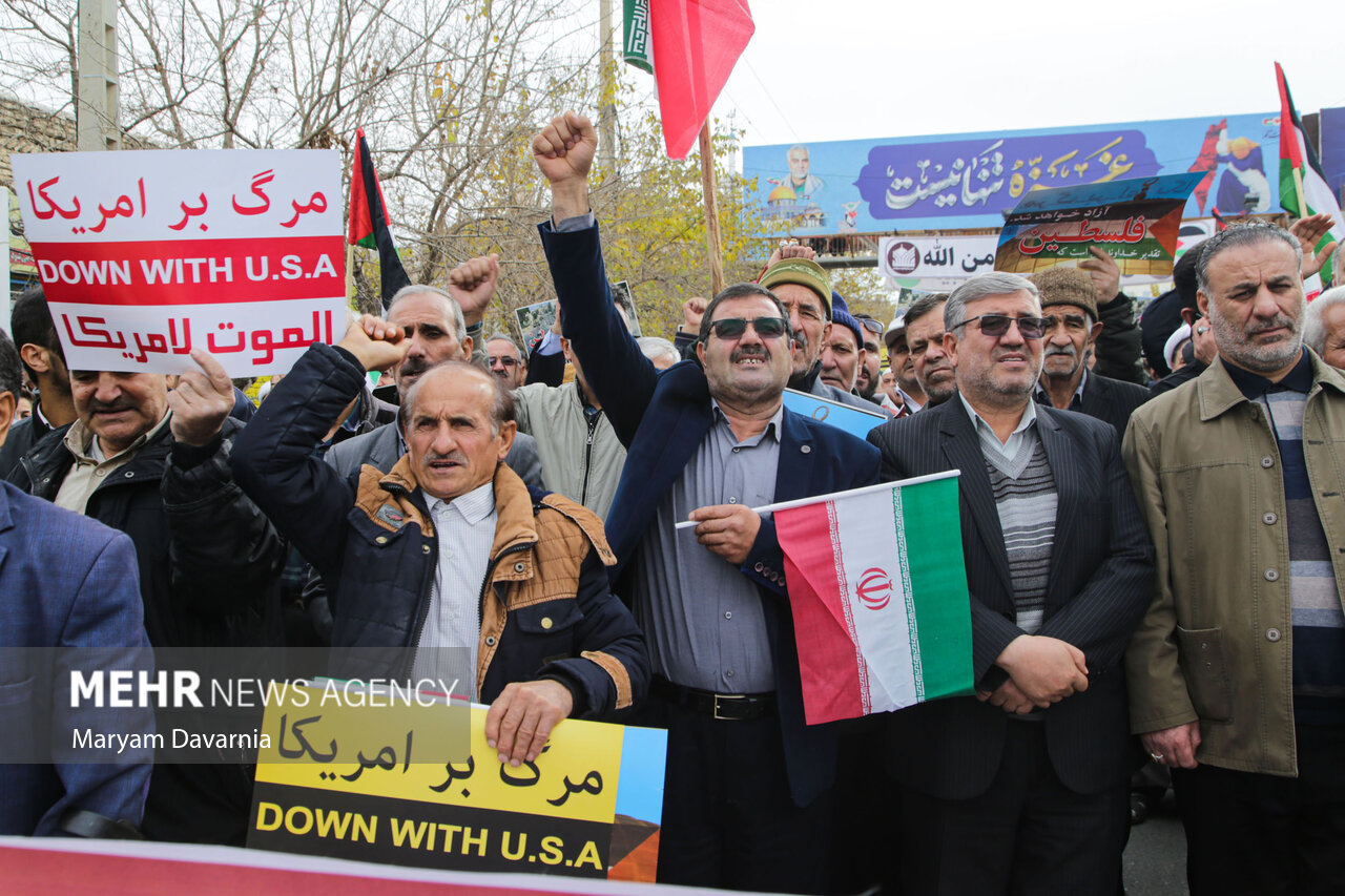 عکس/ راهپیمایی حمایت از مردم فلسطین در بجنورد