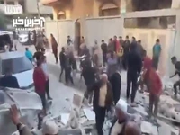 تلاش فلسطینی‌ها برای بیرون کشیدن شهدا و مجروحان از زیر آوار بمباران صهیونیست‌ها