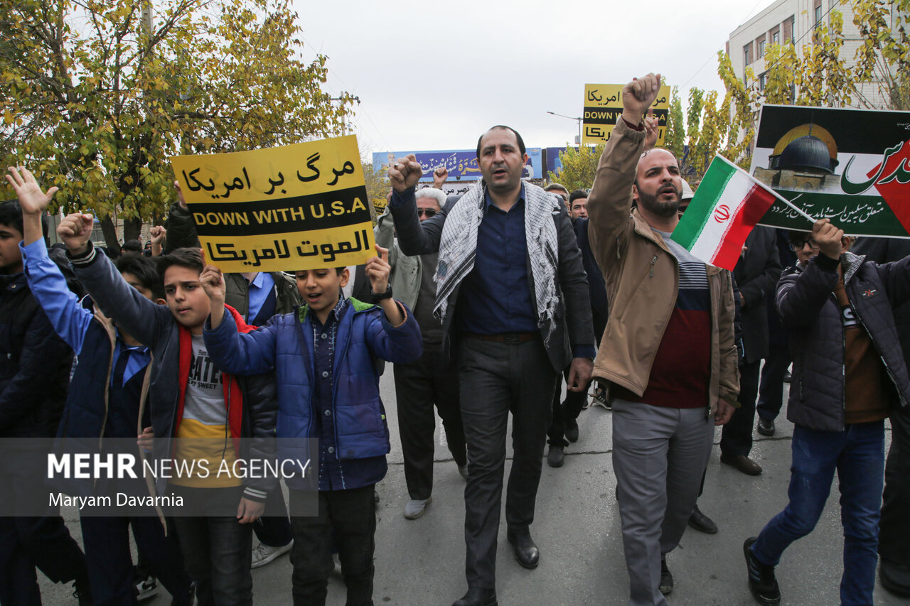 عکس/ راهپیمایی حمایت از مردم فلسطین در بجنورد
