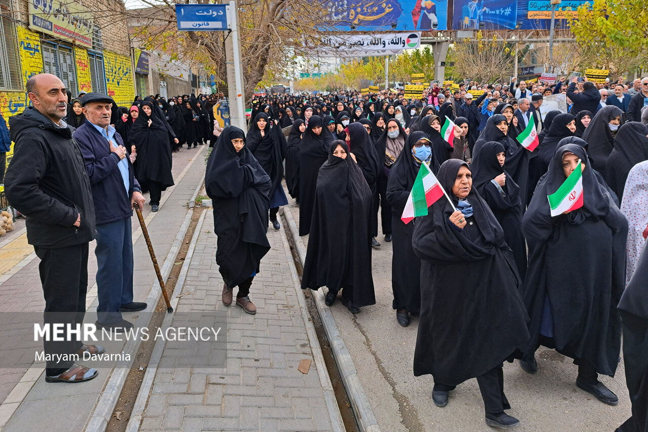 عکس/ راهپیمایی حمایت از مردم فلسطین در بجنورد