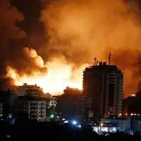 بمباران جنون‌آمیز شهر غزه توسط صهیونیست‌ها