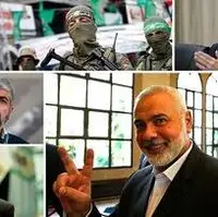 تصاویر رهبران حماس در دفتر وزیر جنگ اسرائیل