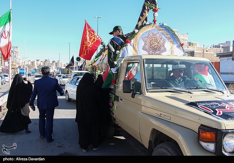 عکس/ مراسم استقبال از پیکر شهید مدافع حرم سردار "حسن اکبری"