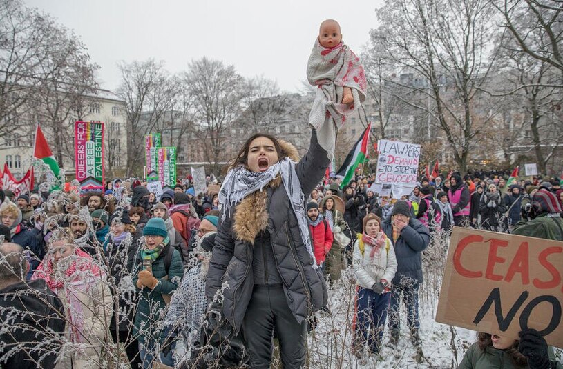 عکس/ تظاهرات حامیان فلسطین در شهر برلین آلمان