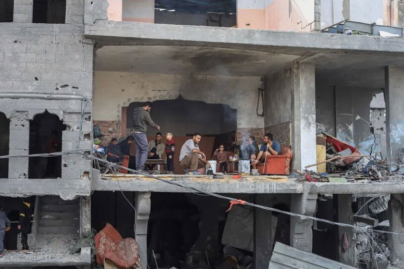 عکس/ زندگی در خانه های ویران شده در نوار غزه