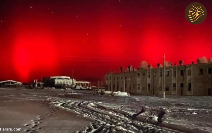 آسمان مغولستان به رنگ قرمز خونی!