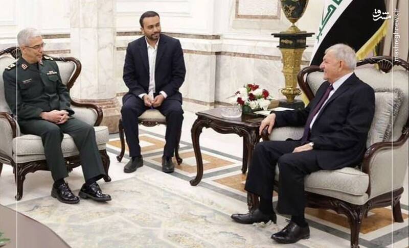 دیدار سرلشکر باقری با رئیس‌جمهور عراق