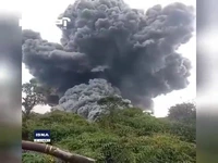 فوران آتشفشان در اندونزی 