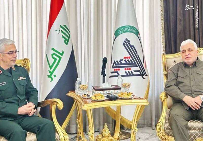 دیدار سرلشکر باقری با رئیس حشدالشعبی عراق