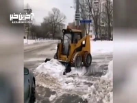 اوضاع خیابان های مسکو در یخبندان و دمای منفی 23 درجه