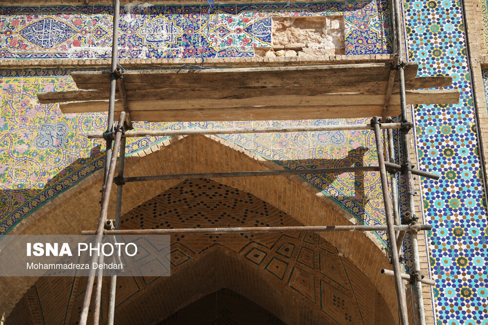 وضعیت کاشی‌های «مسجد وکیل» شیراز