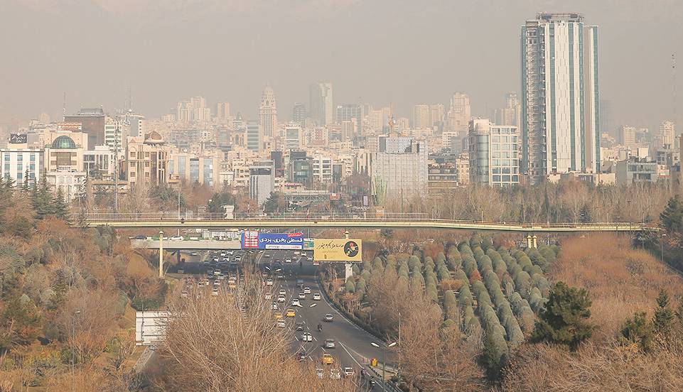 کیفیت هوای ۵ نقطه تهران در وضعیت «قرمز»