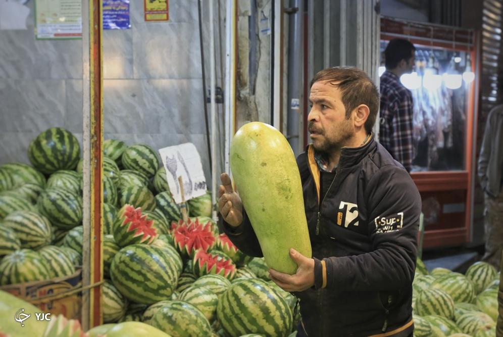 بازار همدان در آستانه شب یلدا